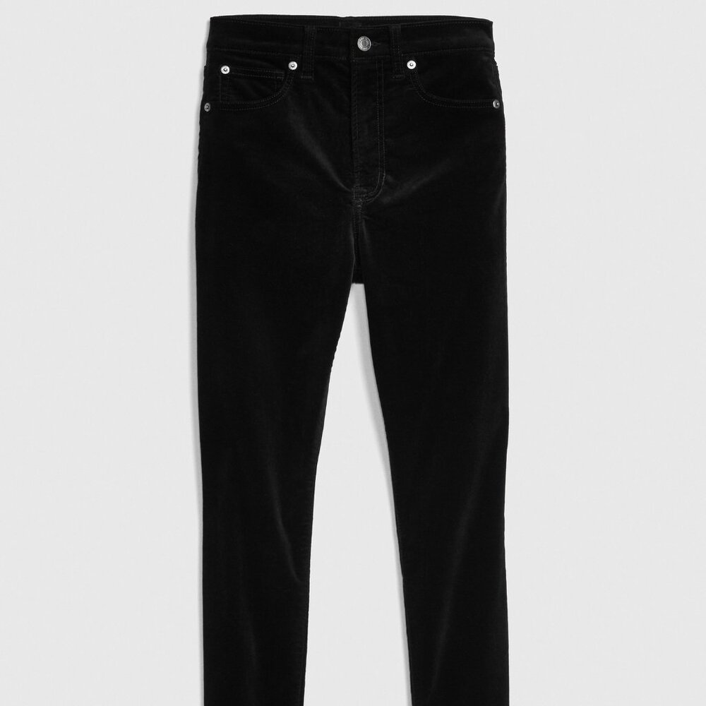 EUC Gap Curvy True Skinny Super High Rise Velvet Pants in Black Indigo Sz 30R - Picture 5 of 5